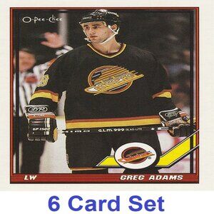 Greg Adams Hockey Card Collection